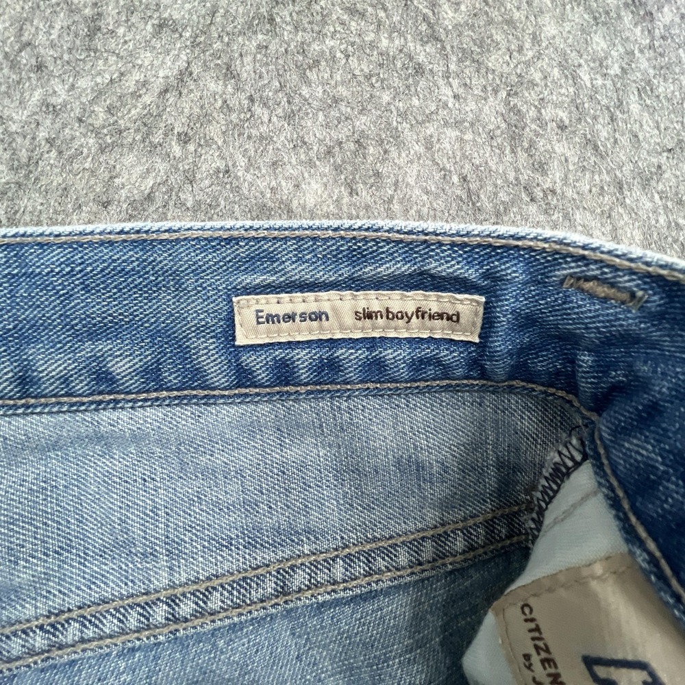 Citizens Of Humanity Emerson Jeans Womens 28 Blue Slim Boyfriend Distressed - Picture 4 of 16